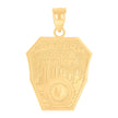 14kt Yellow Gold Mens Fire Department New York Badge Occupational Charm Pendant