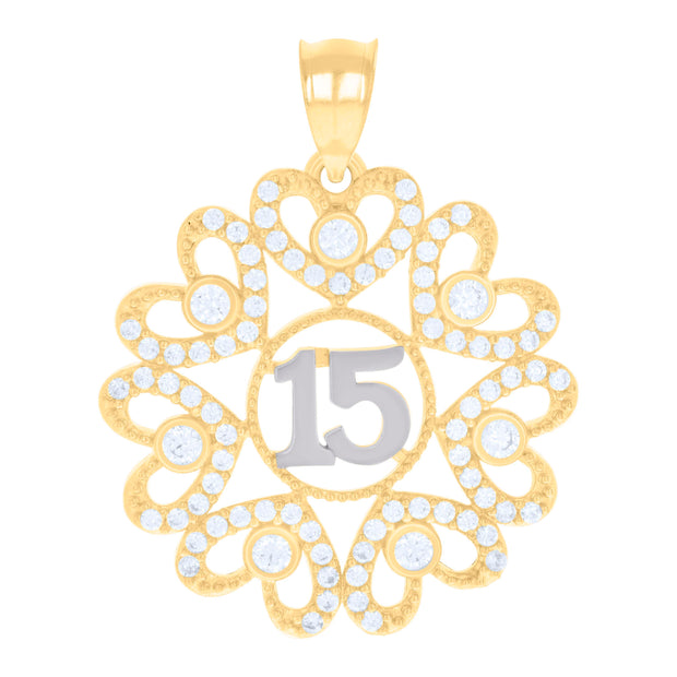 14Kt Gold Cz Pendant