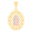 14kt Tri-Color Gold Womens Guadalupe Religious Charm Pendant