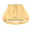 10kt Yellow Gold Mens Death Angel Grim Reaper Ring