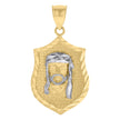 10kt Two-tone Gold Mens Jesus Religious Charm Pendant