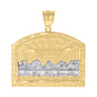 10kt Two-tone Gold Mens Nugget Last Supper Religious Charm Pendant