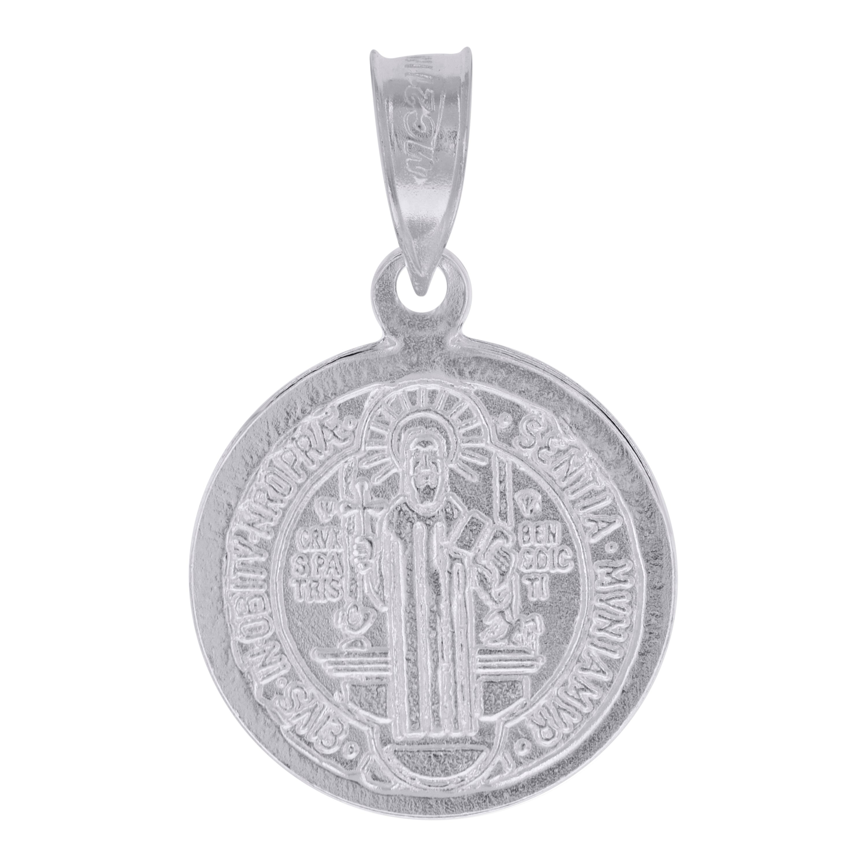 925 Sterling Silver Unisex St. Benedict Saints Religious Charm Pendant