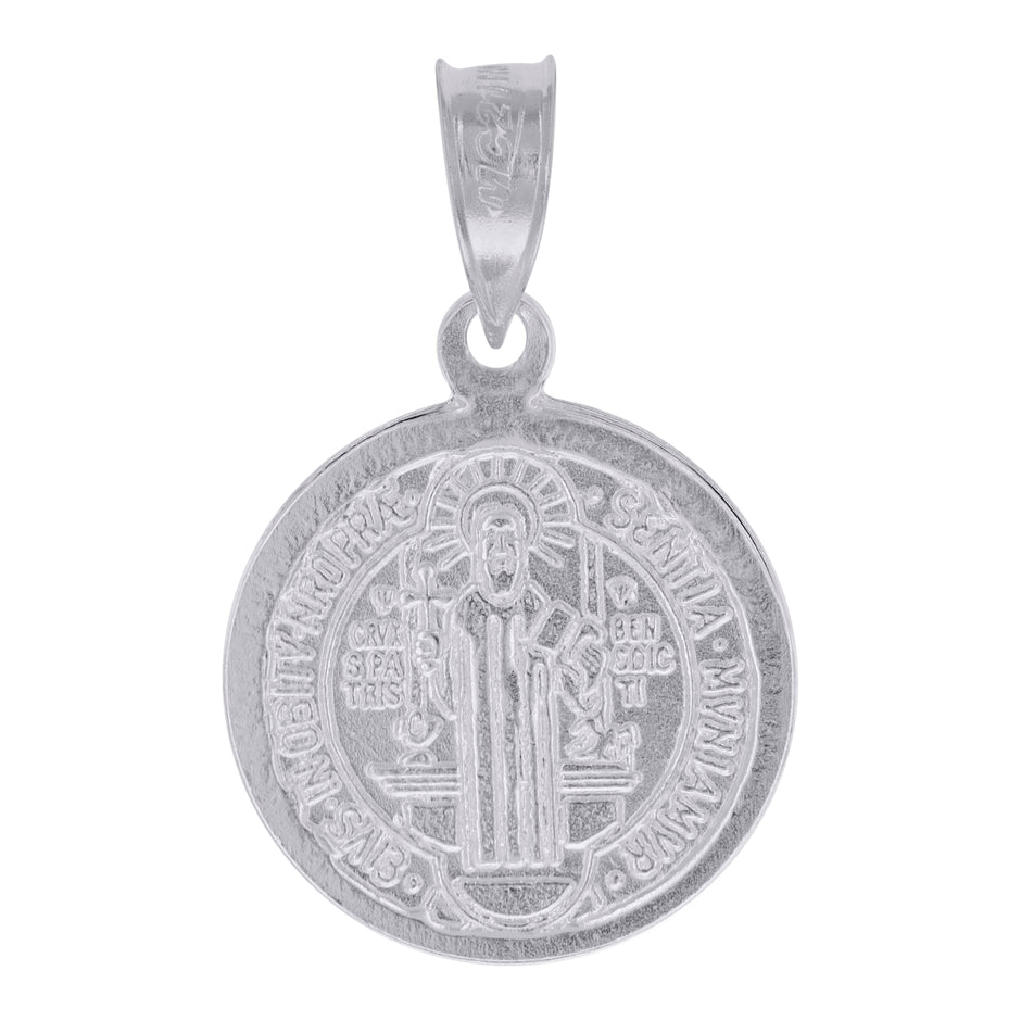 925 Sterling Silver Unisex St. Benedict Saints Religious Charm Pendant