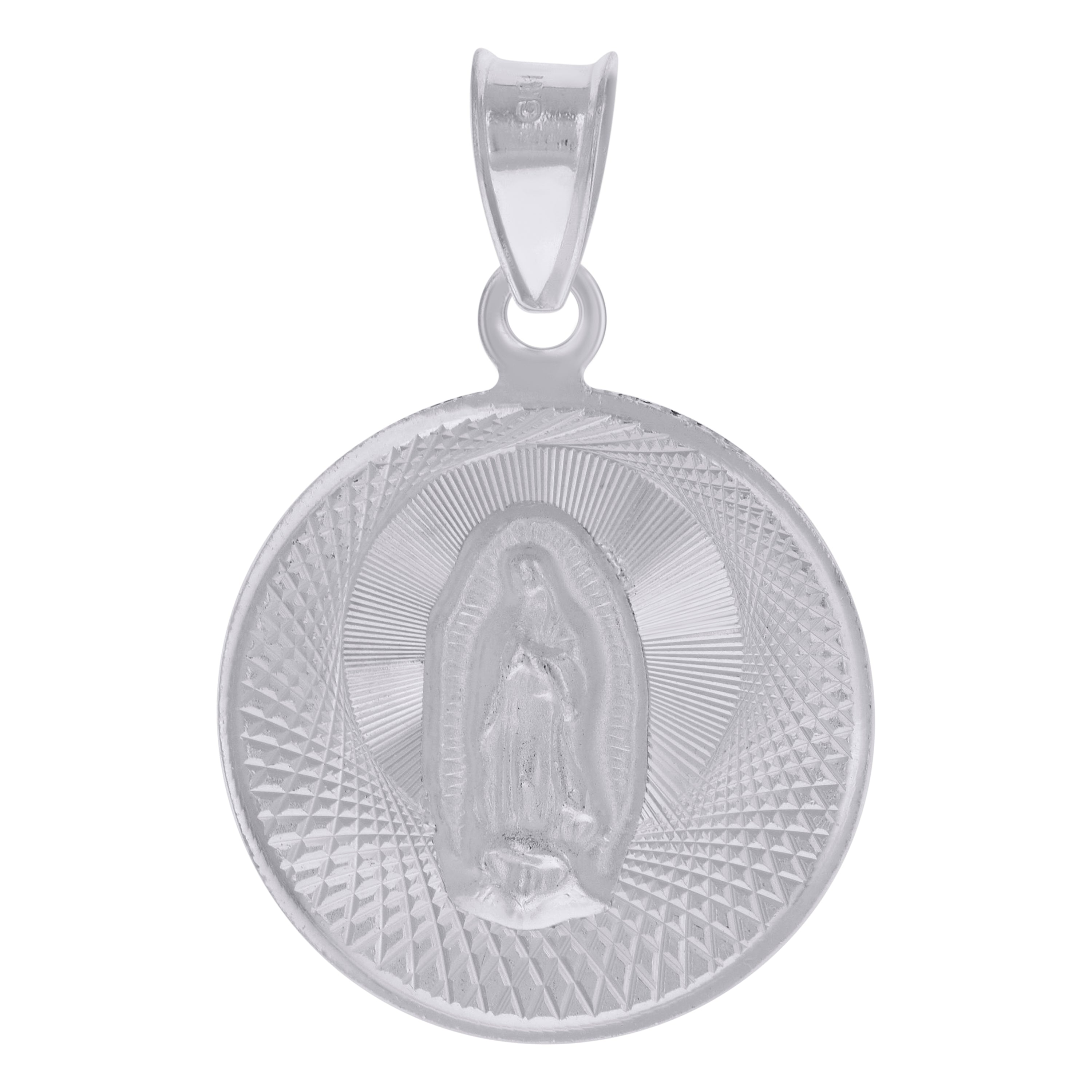 925 Sterling Silver Womens Guadalupe Religious Charm Pendant