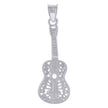 925 Sterling Silver Unisex Guitar Music Fashion Charm Pendant