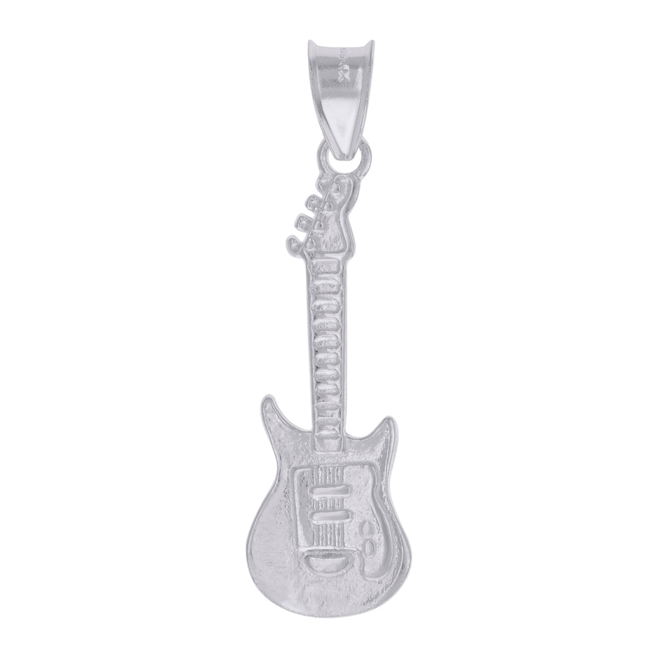925 Sterling Silver Unisex Guitar Music Fashion Charm Pendant