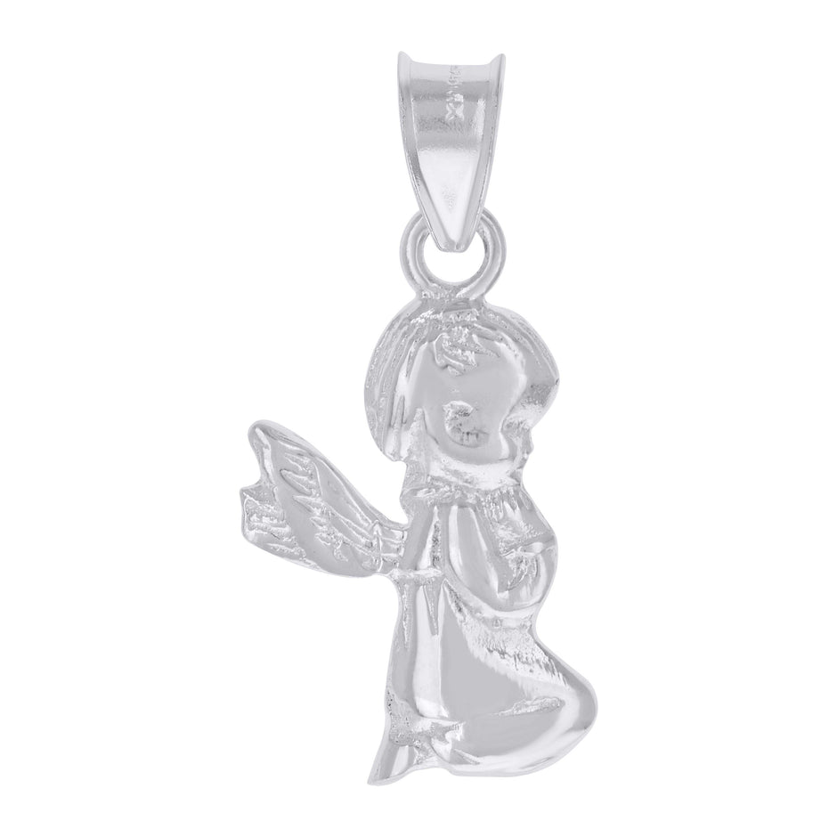 925 Sterling Silver Unisex Angel Religious Charm Pendant