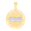 14kt Two-tone Gold Mens Last Supper Religious Charm Pendant 