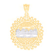 14kt Two-tone Gold Mens Last Supper Religious Charm Pendant