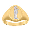 14Kt Two-Tone Gold Mens Death Angel Grim Reaper Angel Religious Ring