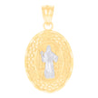 14kt Two-tone Gold Womens St. Benedict Religious Charm Pendant 