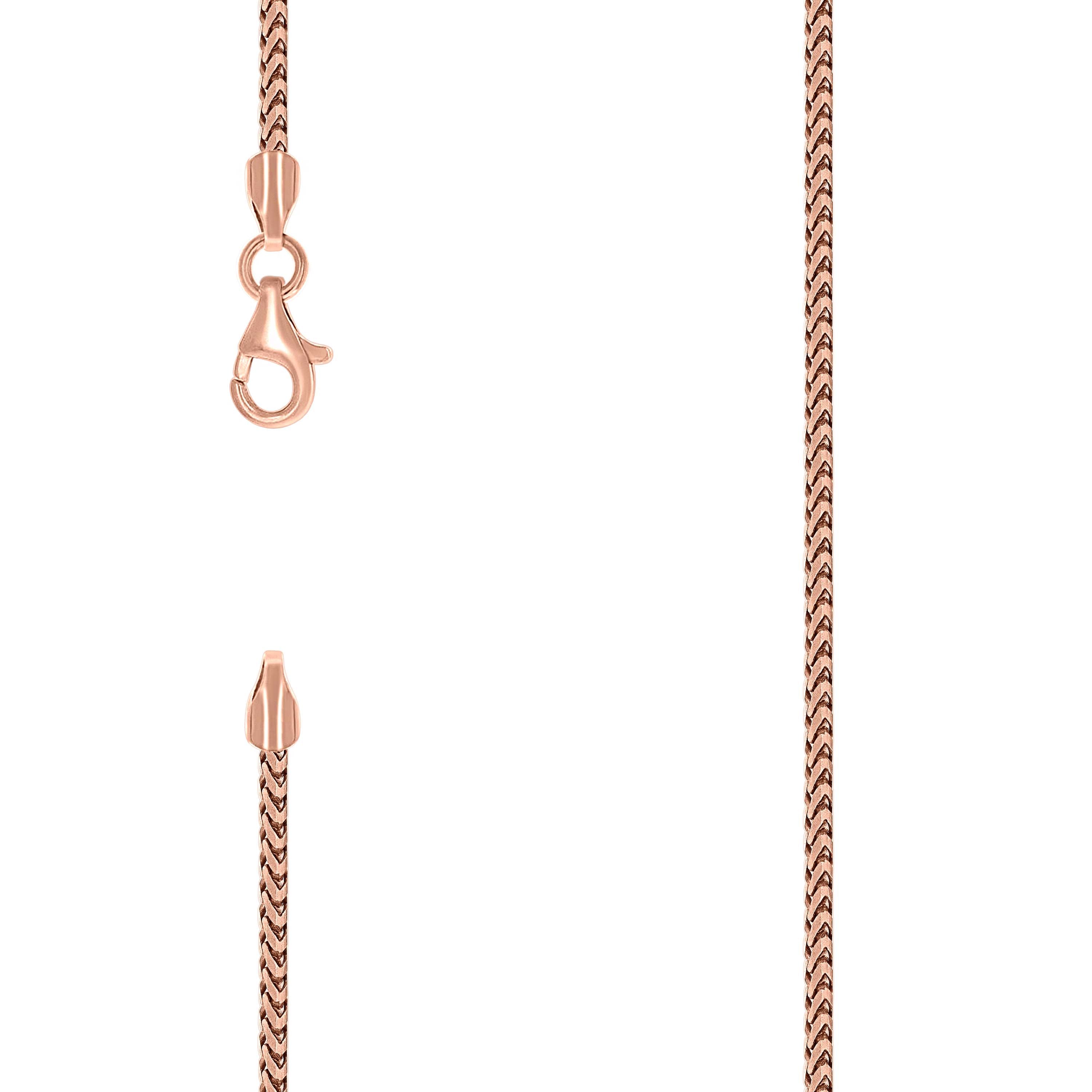 925 Silver Solid Franco Chain Rose 130 1.5mm-18 - SLV-141280