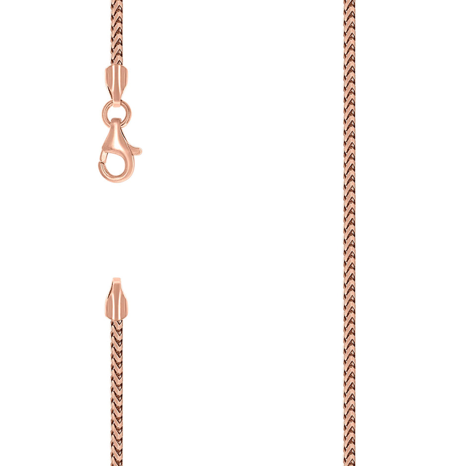 925 Silver Solid Franco Chain Rose 130 1.5mm-22 - SLV-141282