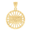 10kt Yellow Gold Mens Last Supper Religious Charm Pendant