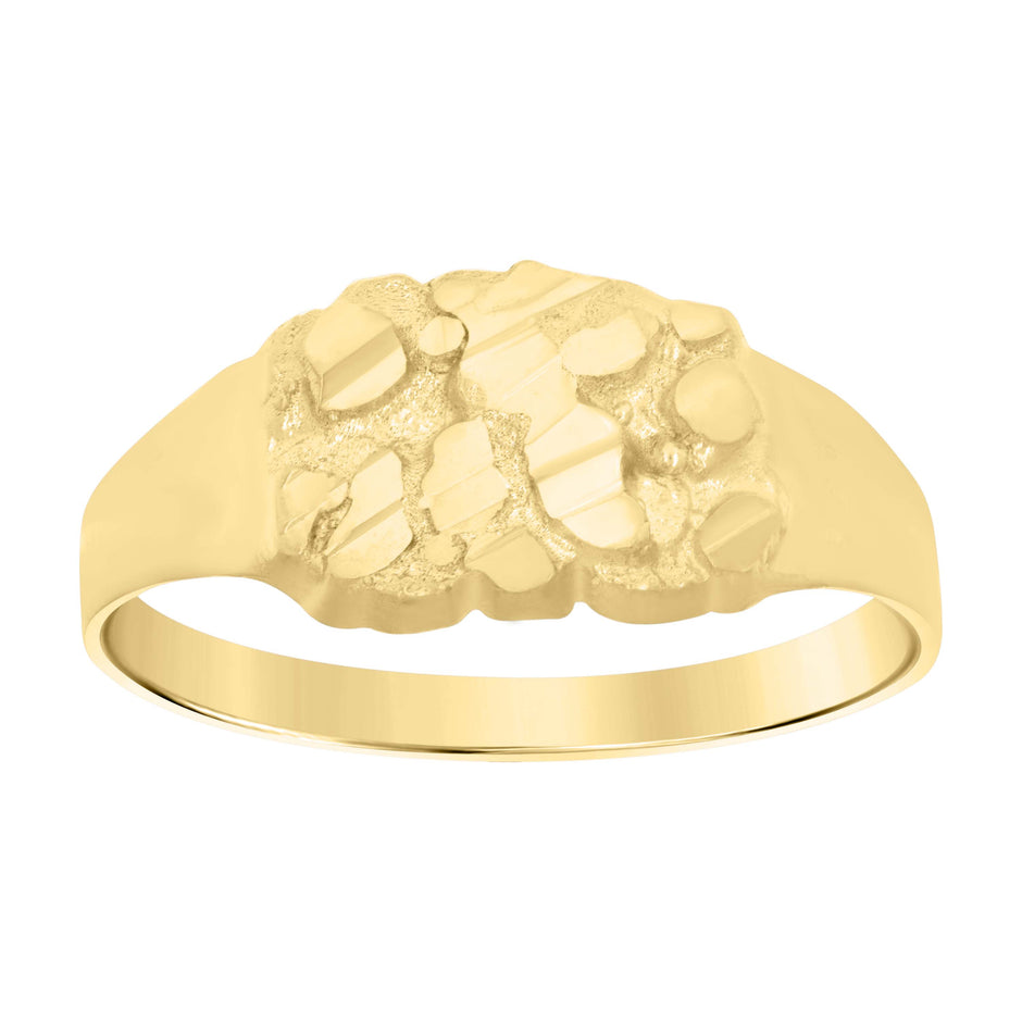 14Kt Yellow Gold Womens Nugget Fashion Ring