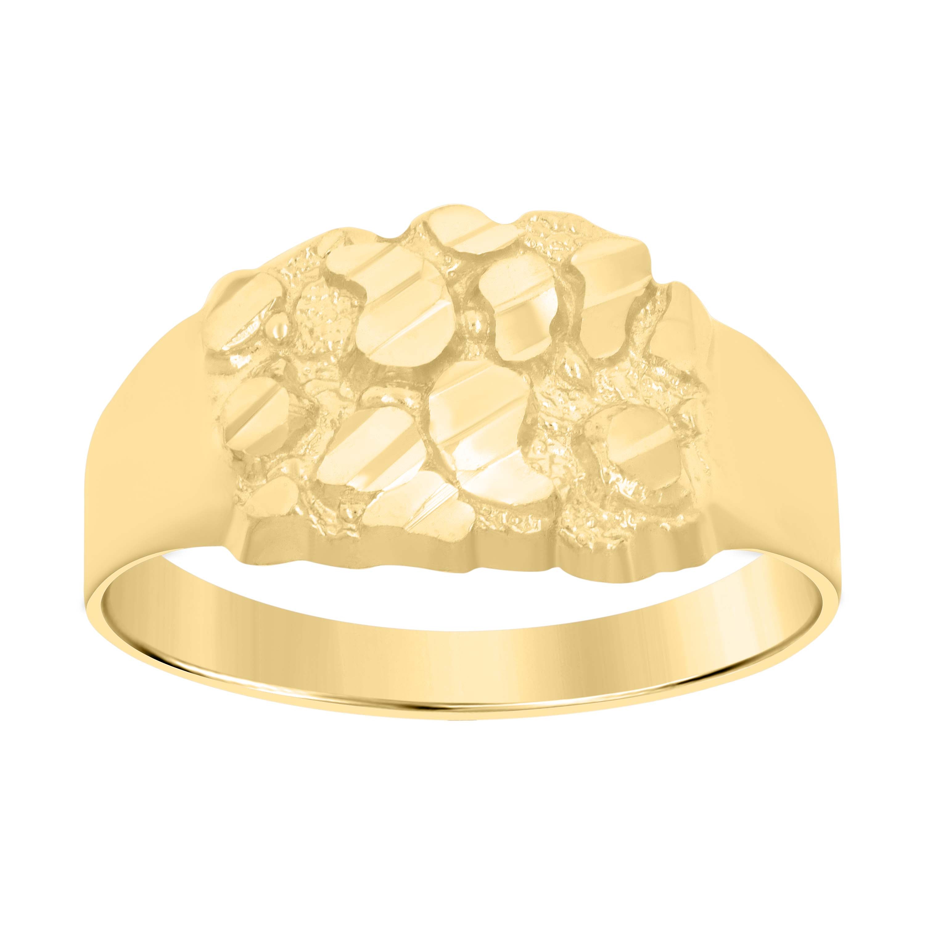 14Kt Yellow Gold Womens Nugget Fashion Ring