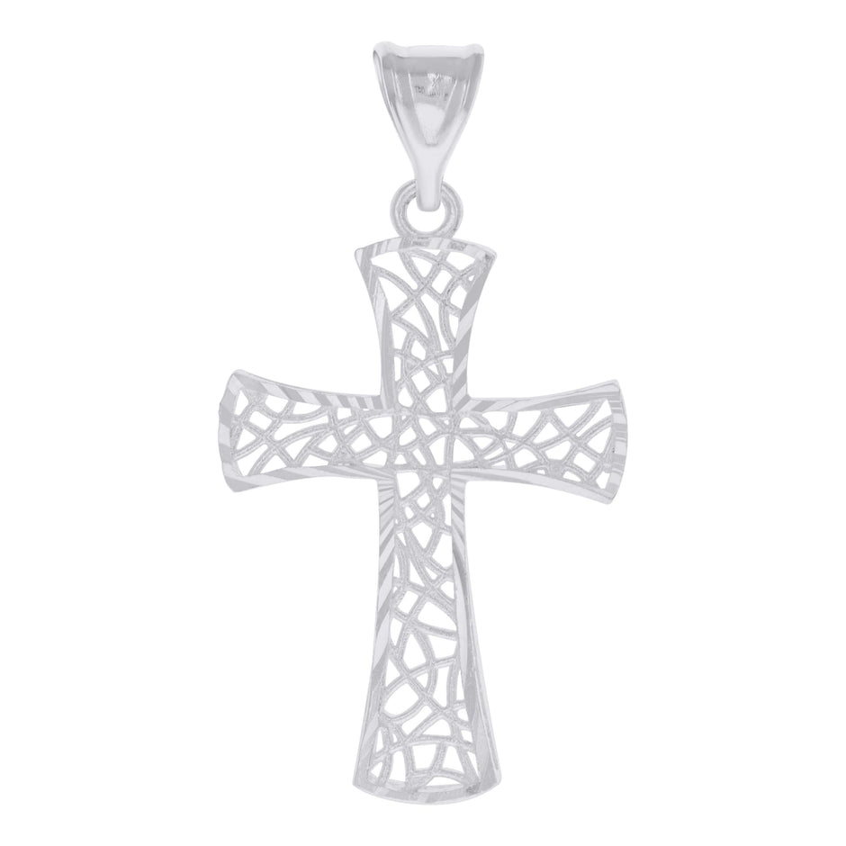 925 Sterling Silver Mens Cross Religious Charm Pendant