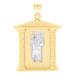 10kt Two-tone Gold Mens St. Jude Religious Charm Pendant