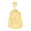 10kt Yellow Gold Mens Jesus Religious Charm Pendant