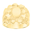 10kt Yellow Gold Mens Nugget Fashion Ring