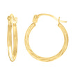 14kt Yellow Gold Womens Round Twisted Hoop Earrings