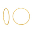 14kt Yellow Gold Womens Round Tube Endless Hoop Earrings