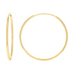 14kt Yellow Gold Womens Round Tube Endless Hoop Earrings