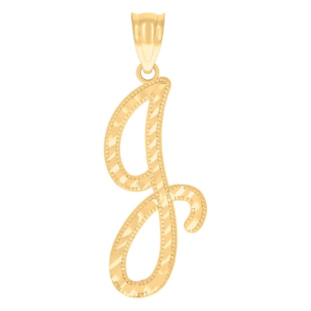 10Kt-Gold Initial"J" Pendant