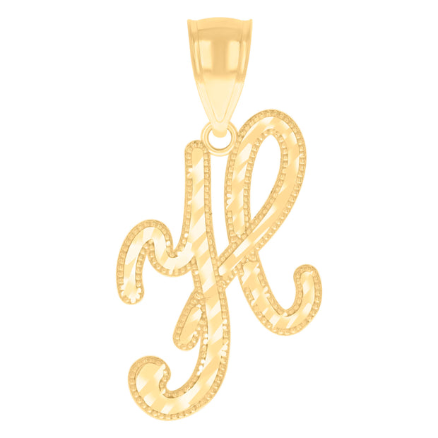 10Kt-Gold Initial"H" Pendant