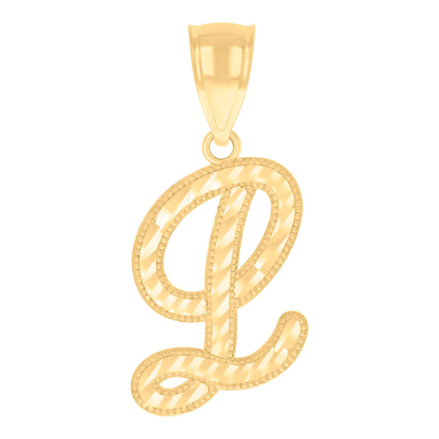 10Kt-Gold Initial"L" Pendant