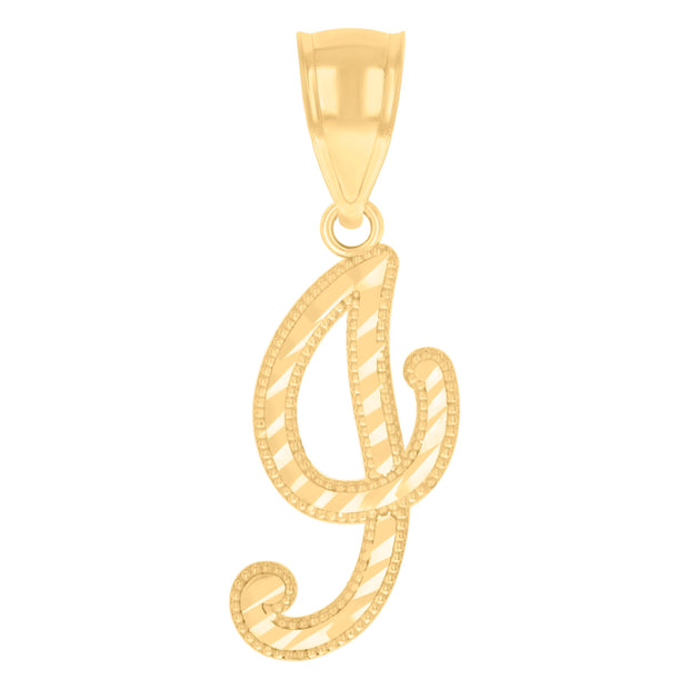 10Kt-Gold Initial"I" Pendant