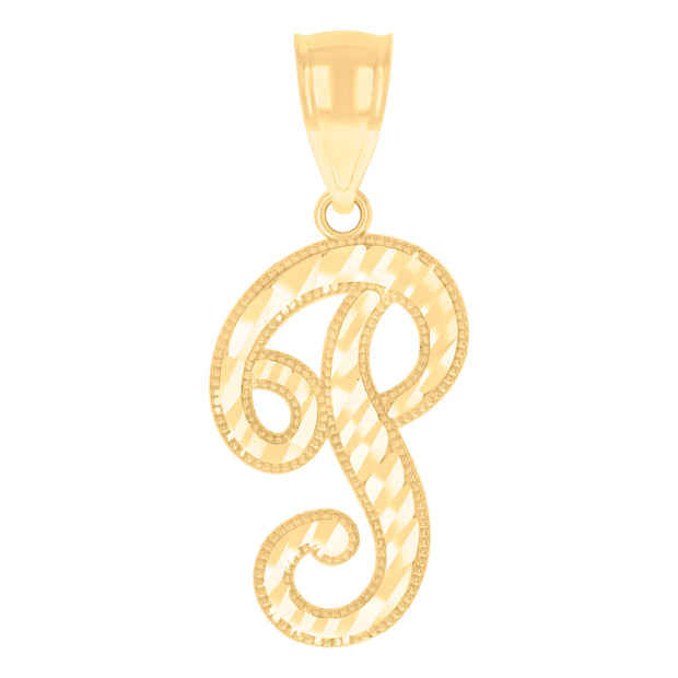 10Kt-Gold Initial"P" Pendant