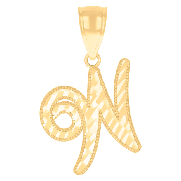 10Kt-Gold Initial"W" Pendant