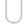 925 Sterling Silver 11.55ct Moissanite 12mm Miami Cuban Chain Size 20 Inches  - SLV-127897