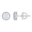 925 Sterling Silver Womens Moissanite 0.20Ct Stud Earrings 
