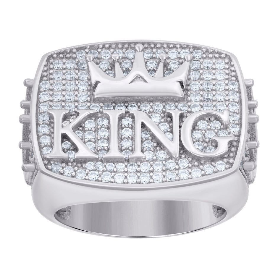 925 Sterling Silver Mens Moissanite 1.51Ct KING Fashion Ring Size 9