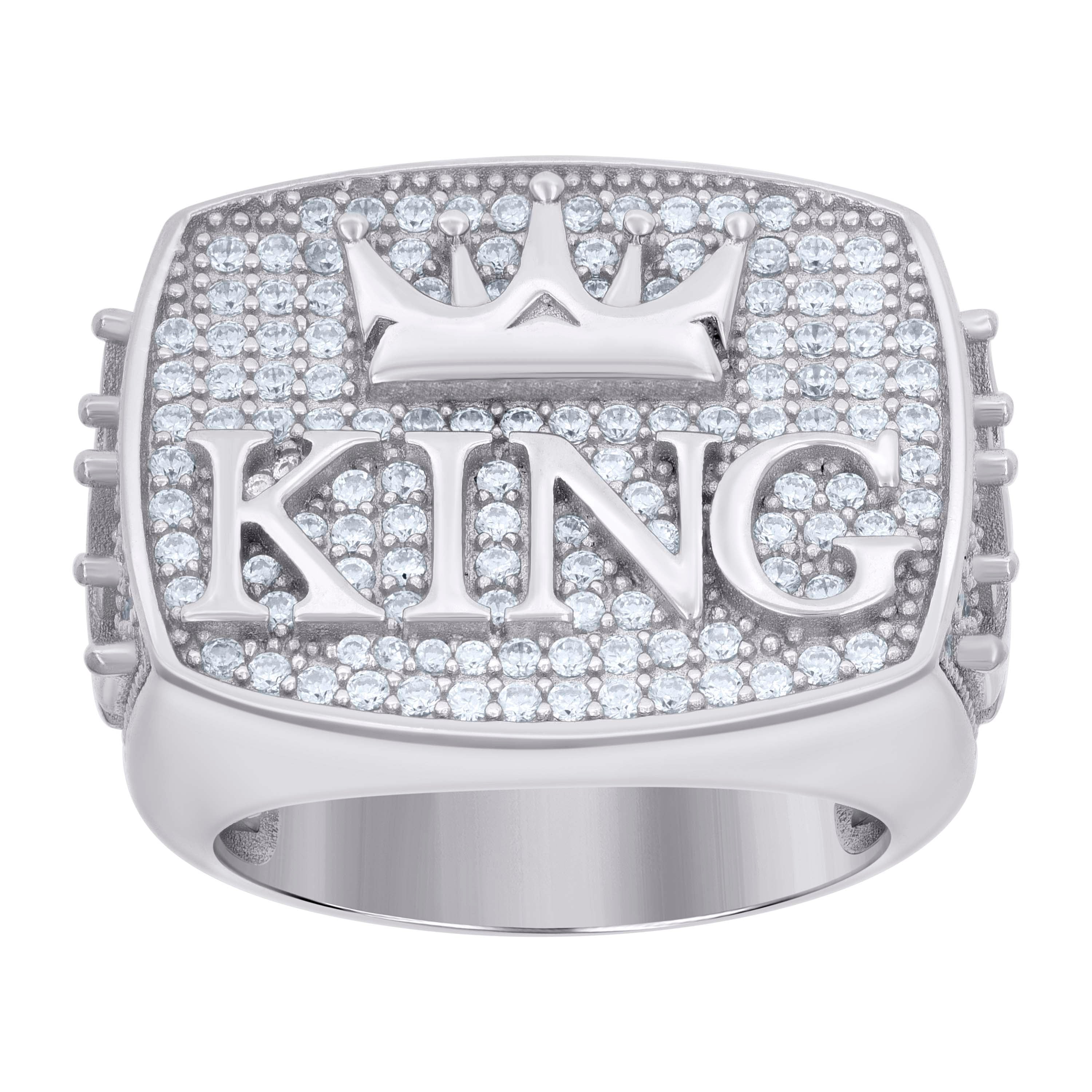 925 Sterling Silver Mens Moissanite 1.51Ct KING Fashion Ring Size 10 - SLV-126713