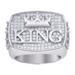 925 Sterling Silver Mens Moissanite 1.51Ct KING Fashion Ring Size 10 - SLV-126713