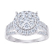 925 Sterling Silver Womens Moissanite 0.76Ct Engagement Ring Size 8 - SLV-126717