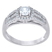 925 Sterling Silver Womens Moissanite 0.90Ct Fashion Ring Size 6