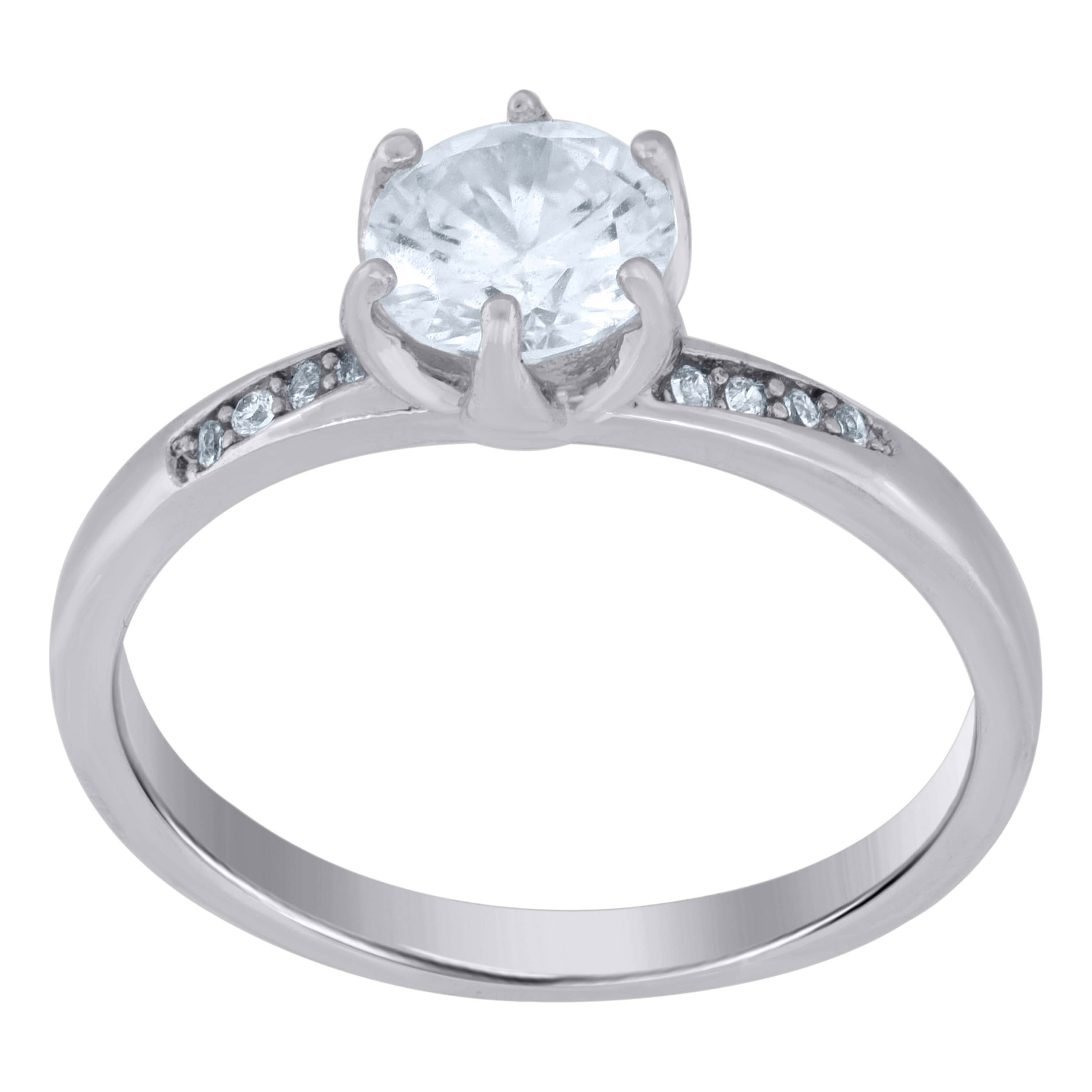 925 Sterling Silver Womens Moissanite 1.25Ct Solitaire Engagement Ring Size 8 - SLV-126732