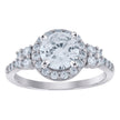 925 Sterling Silver Womens Moissanite 1.84Ct Engagement Ring Size 9 - SLV-126751