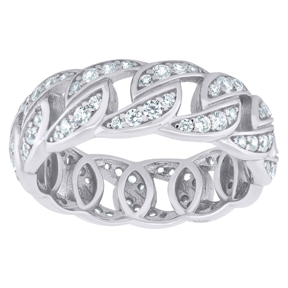 925 Sterling Silver Womens Moissanite 1.21Ct Fashion Ring Size 8