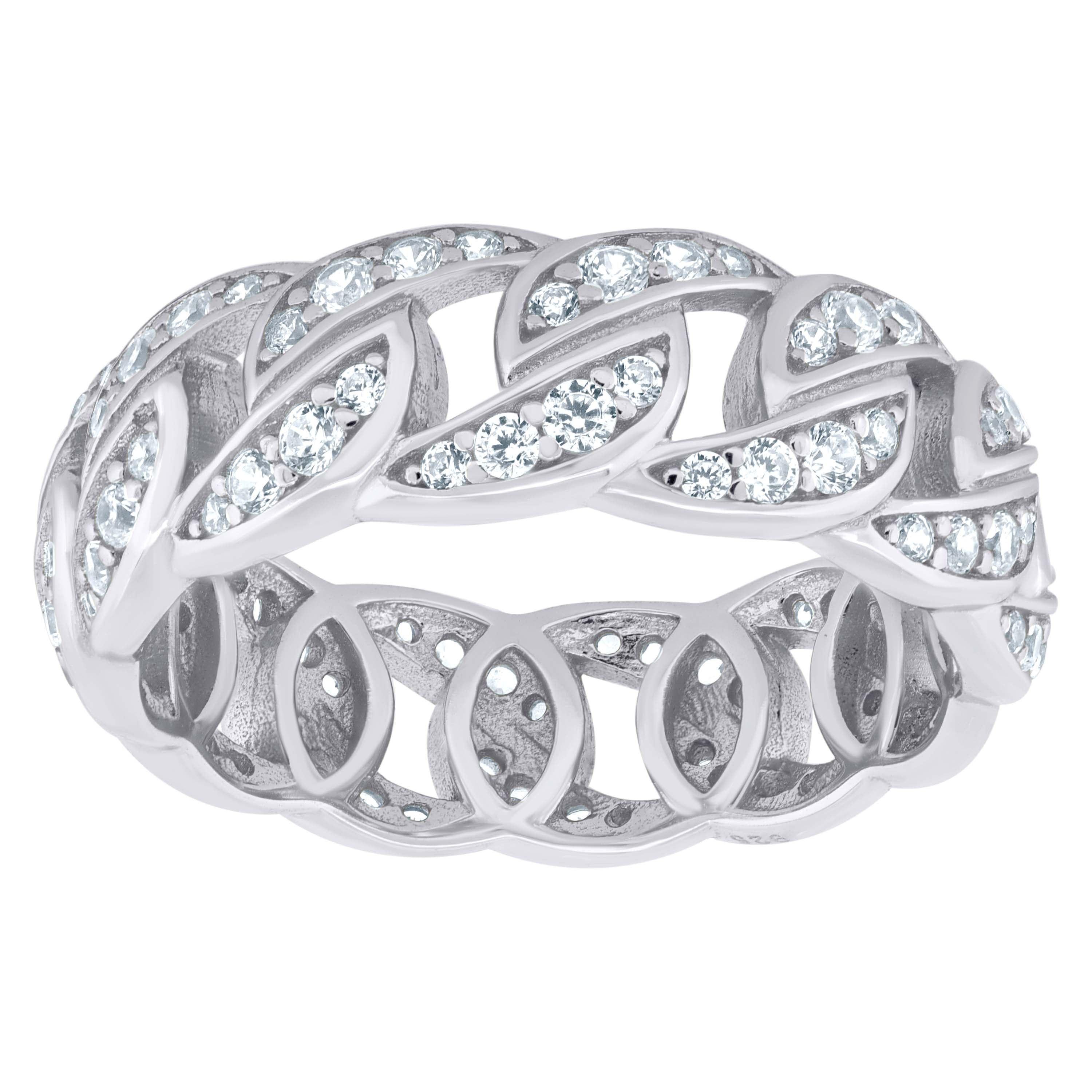 925 Sterling Silver Womens Moissanite 1.51Ct Fashion Ring Size 10 - SLV-126781