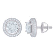 925 Sterling Silver Womens Moissanite 2.48Ct Stud Earrings 