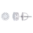 925 Sterling Silver Womens Moissanite 0.22Ct Fashion Stud Earrings 