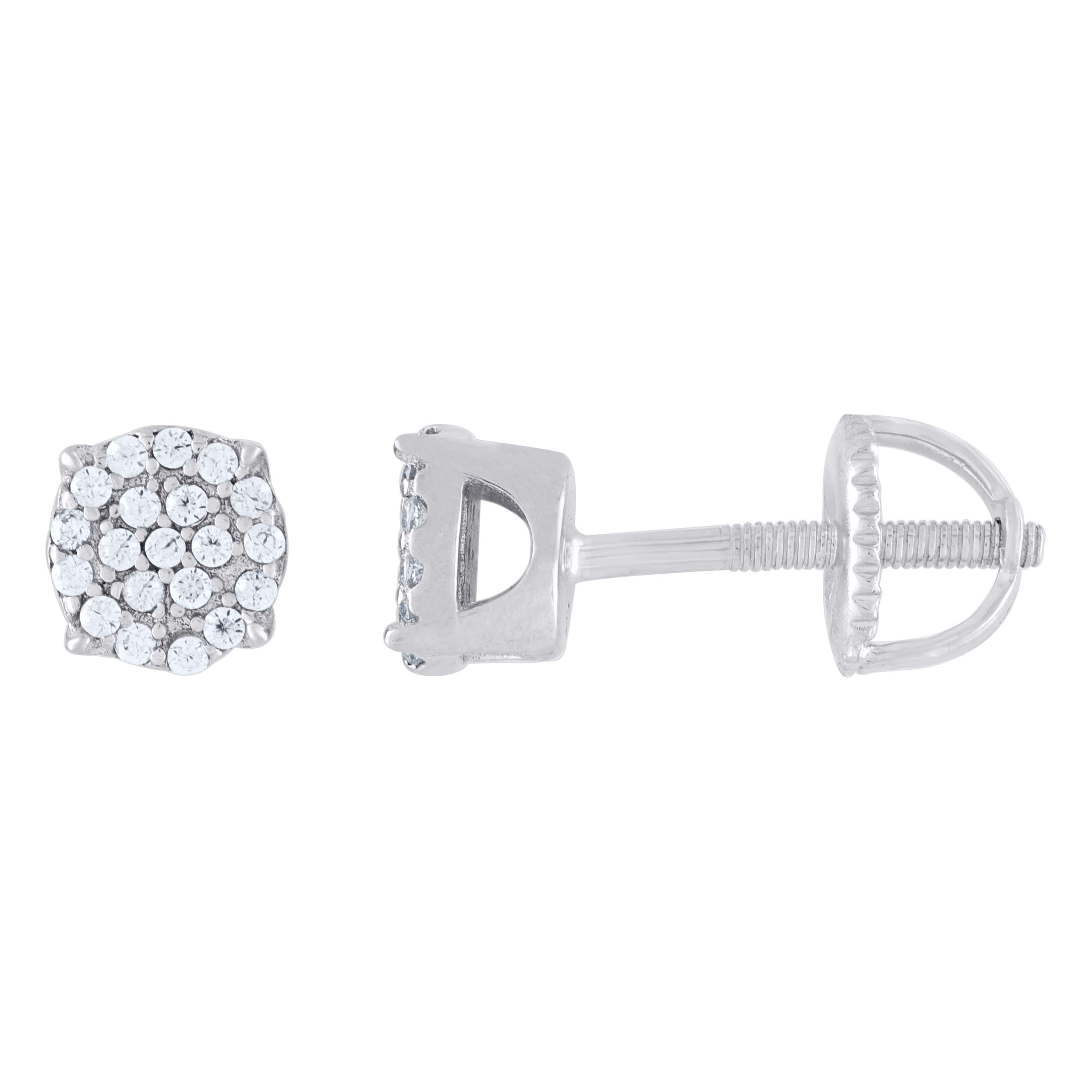 925 Sterling Silver Womens Moissanite 0.28Ct Stud Earrings 