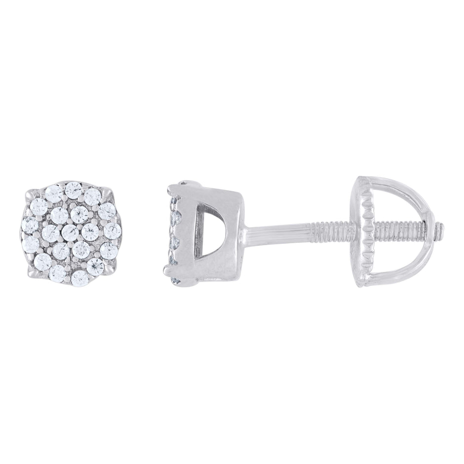 925 Sterling Silver Womens Moissanite 0.28Ct Stud Earrings 