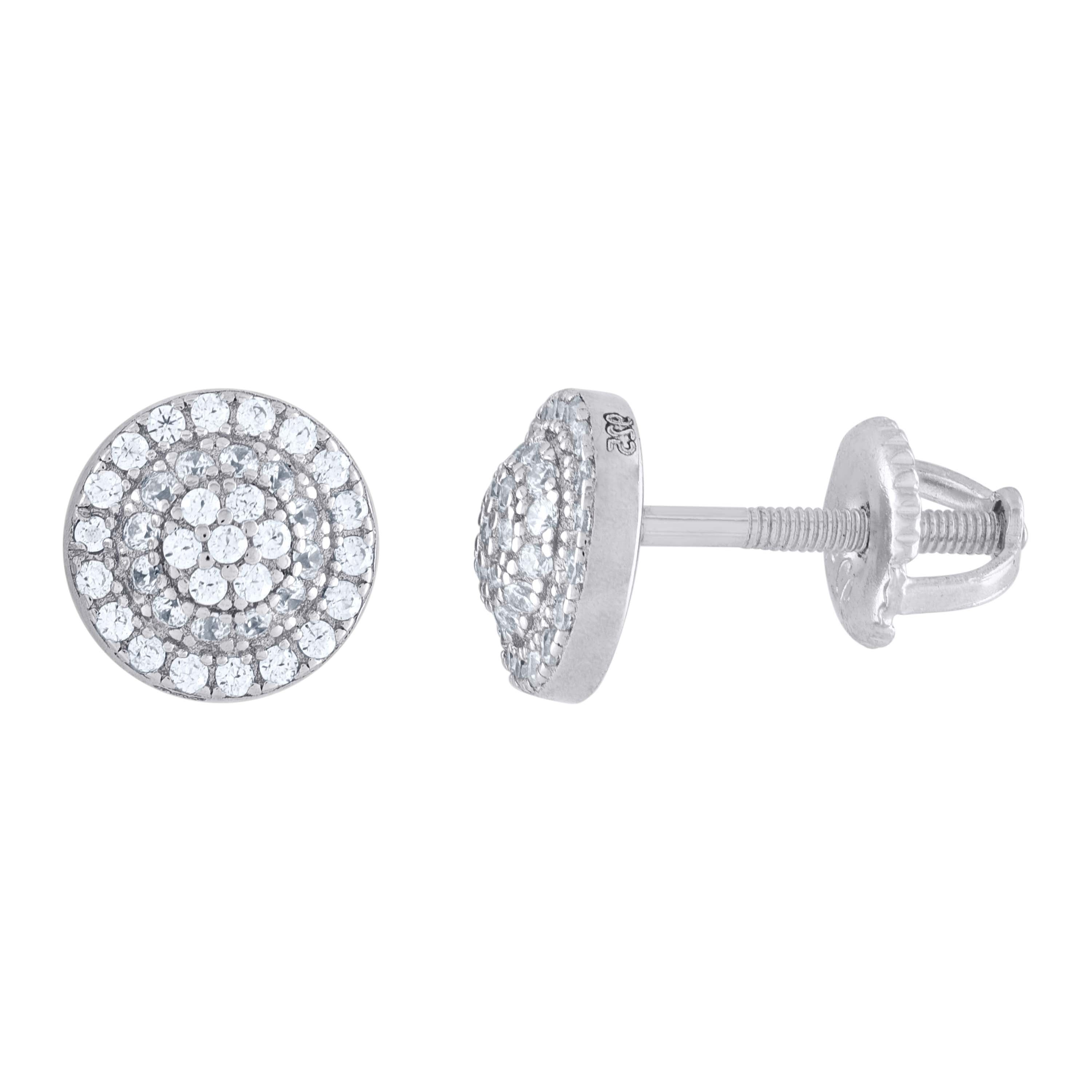 925 Sterling Silver Womens Moissanite 0.53Ct Stud Earrings 